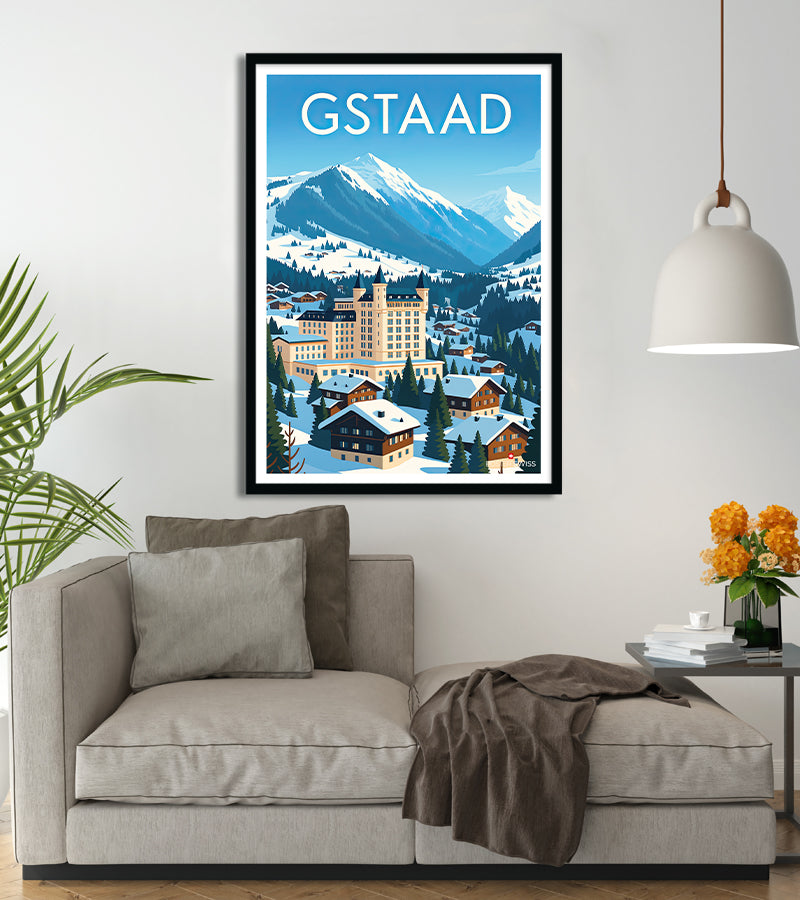 Poster Gstaad Vintage
