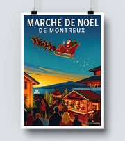 Affiche Marche De Noel De Montreux