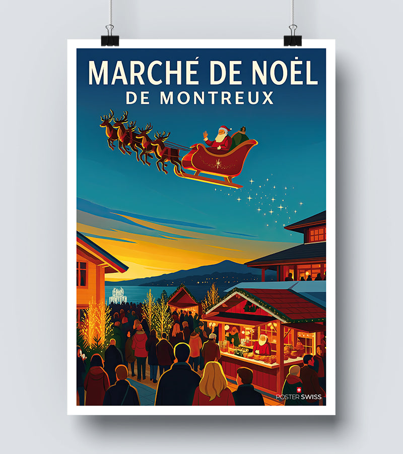 Affiche Marche De Noel De Montreux