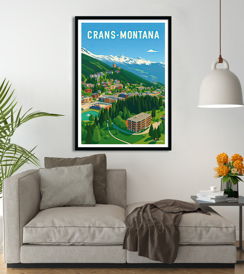 Poster Crans Montana Vintage