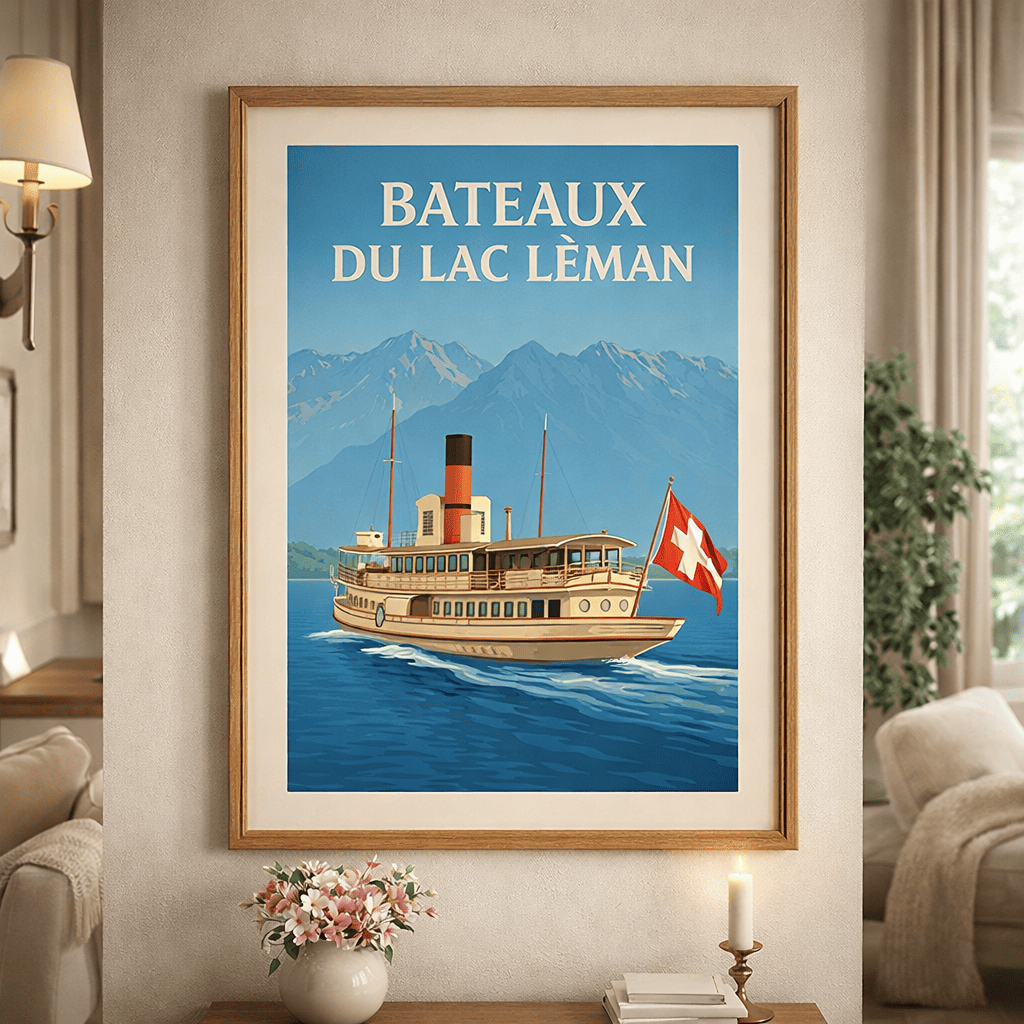 Lake Geneva Boats Poster