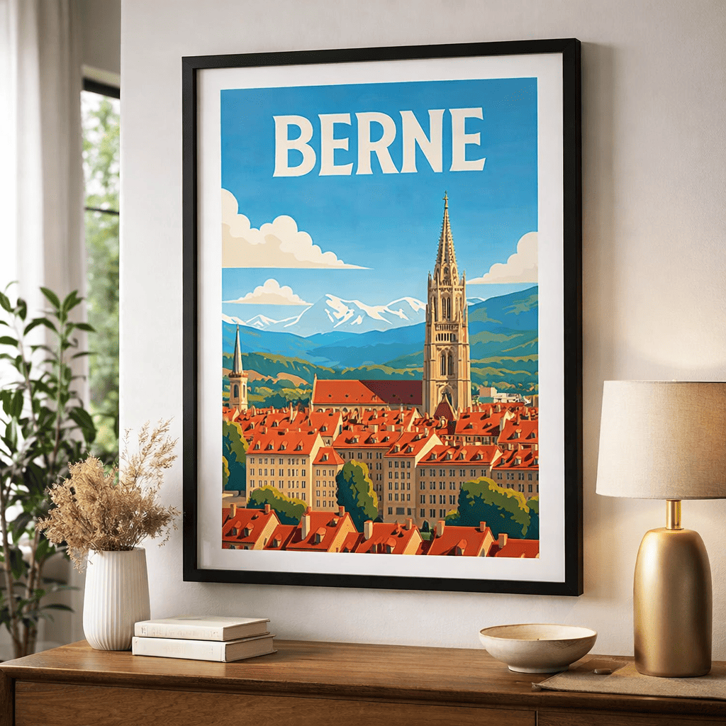 Affiche Berne Ville Moderne