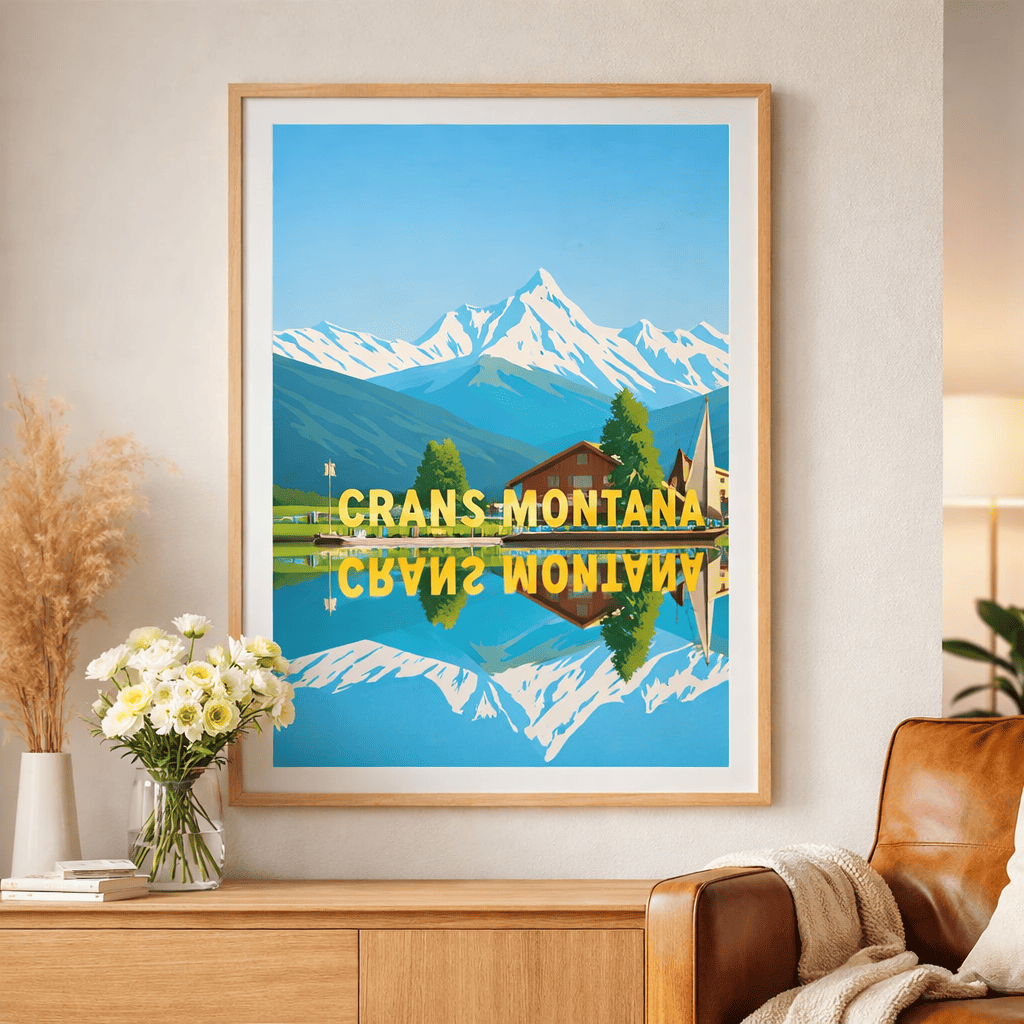 Crans Montana Landscape Poster