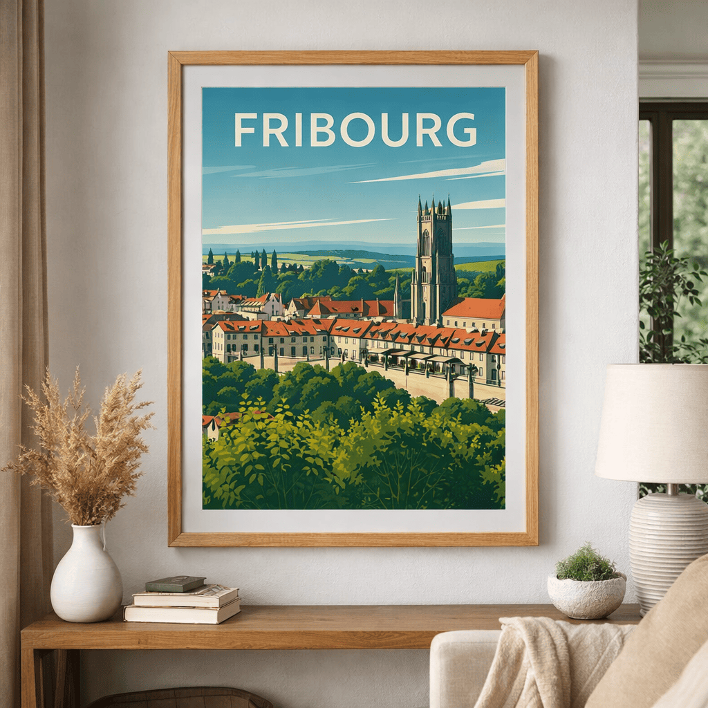 Vintage Fribourg Poster