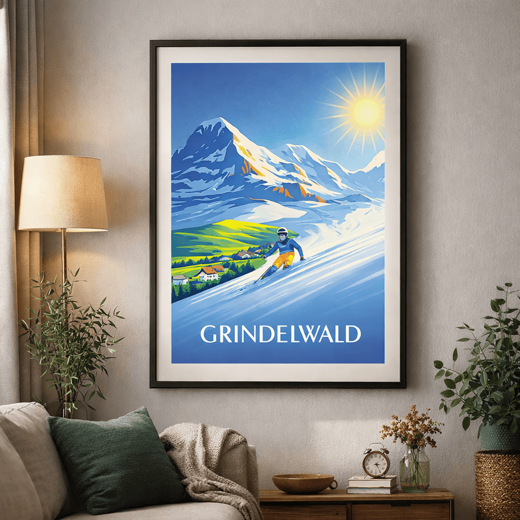 Affiche Grindelwald Ski