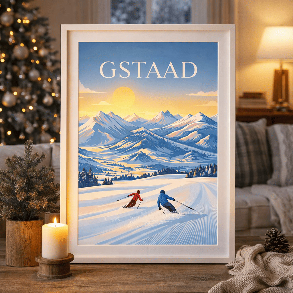Affiche Gstaad ski