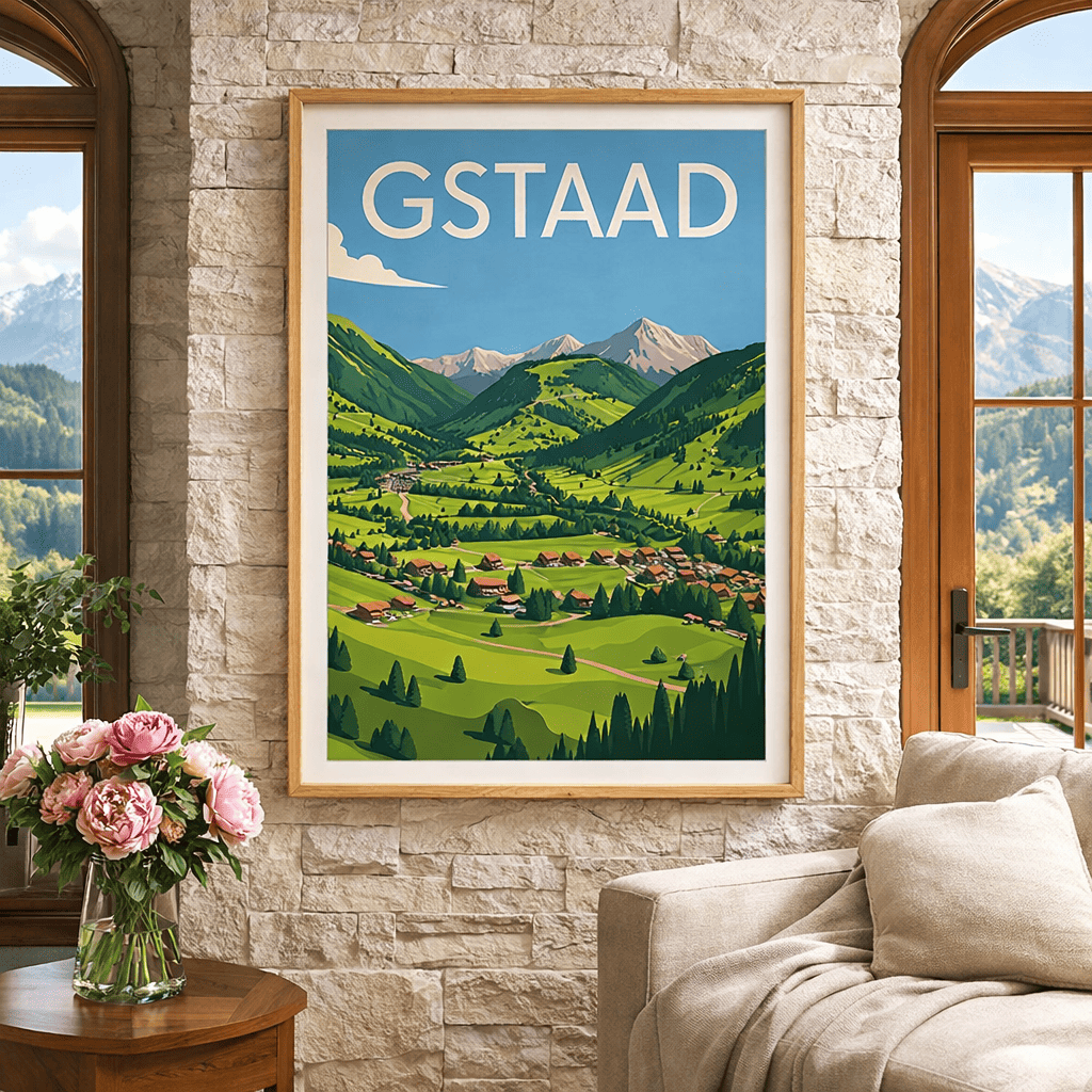 Affiche Gstaad Village
