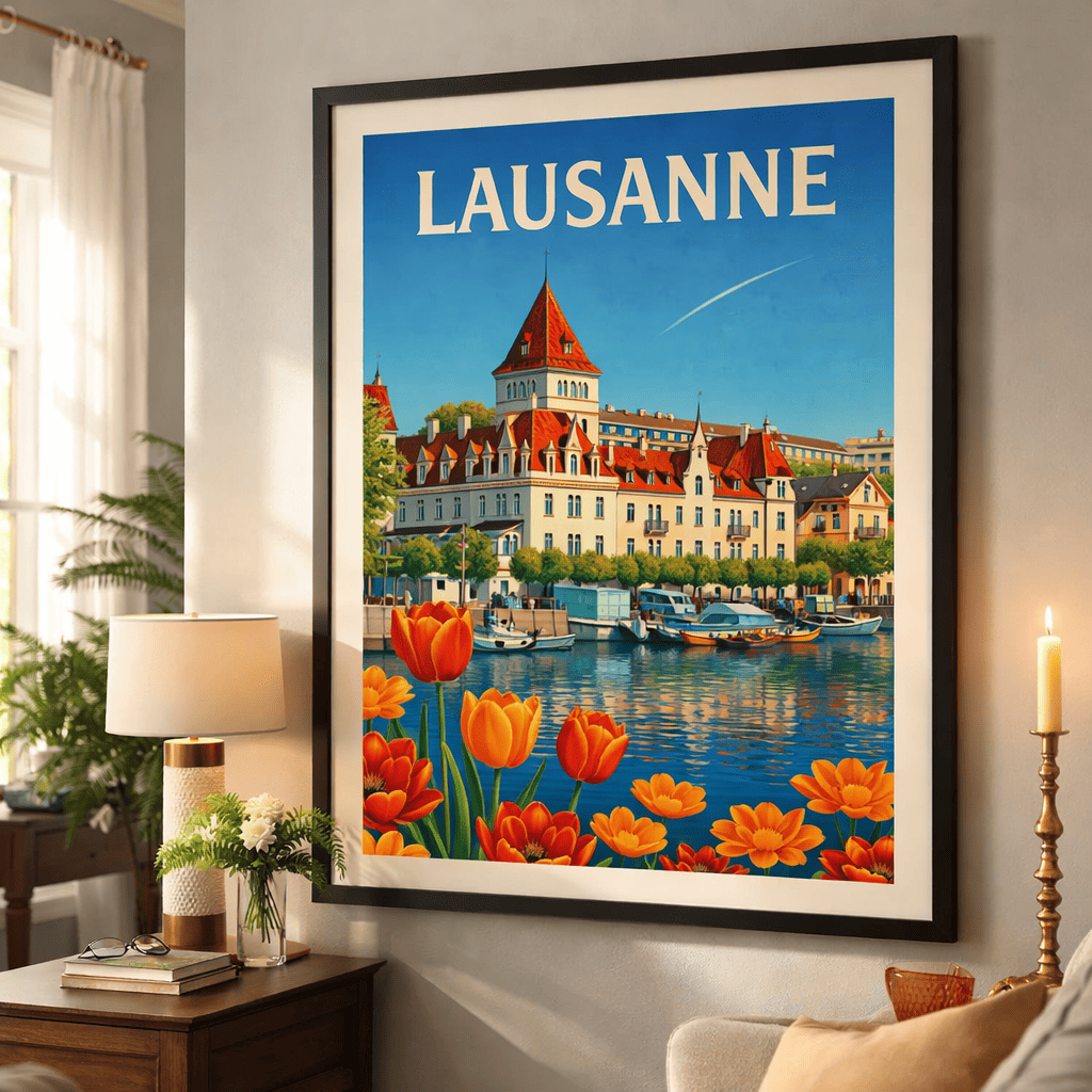 Affiche Lausanne Centre Ville