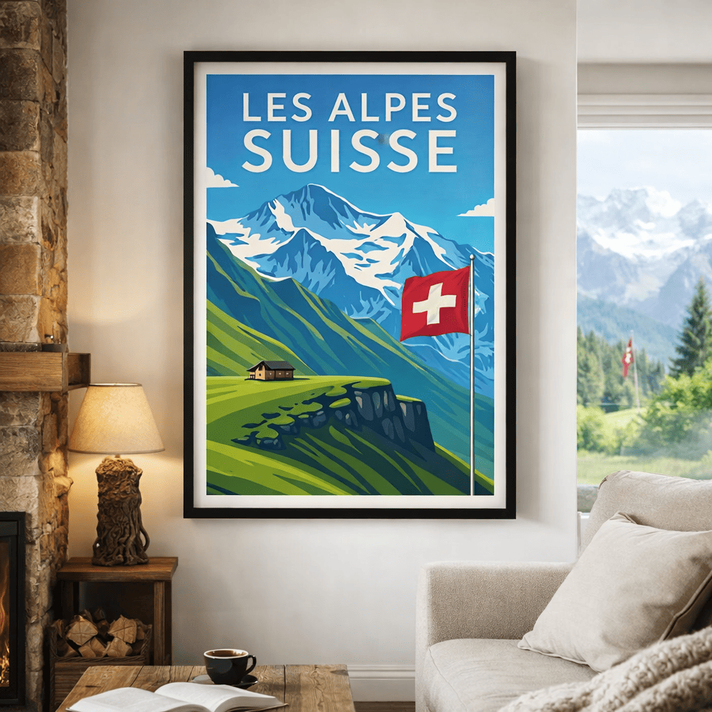 Affiche Les Alpes Suisse