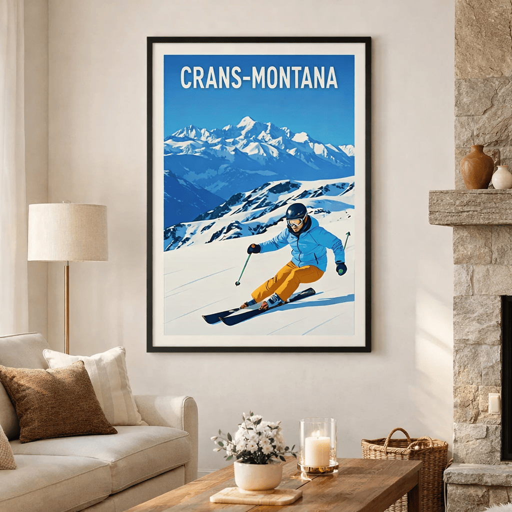 Skiplakat Crans Montana