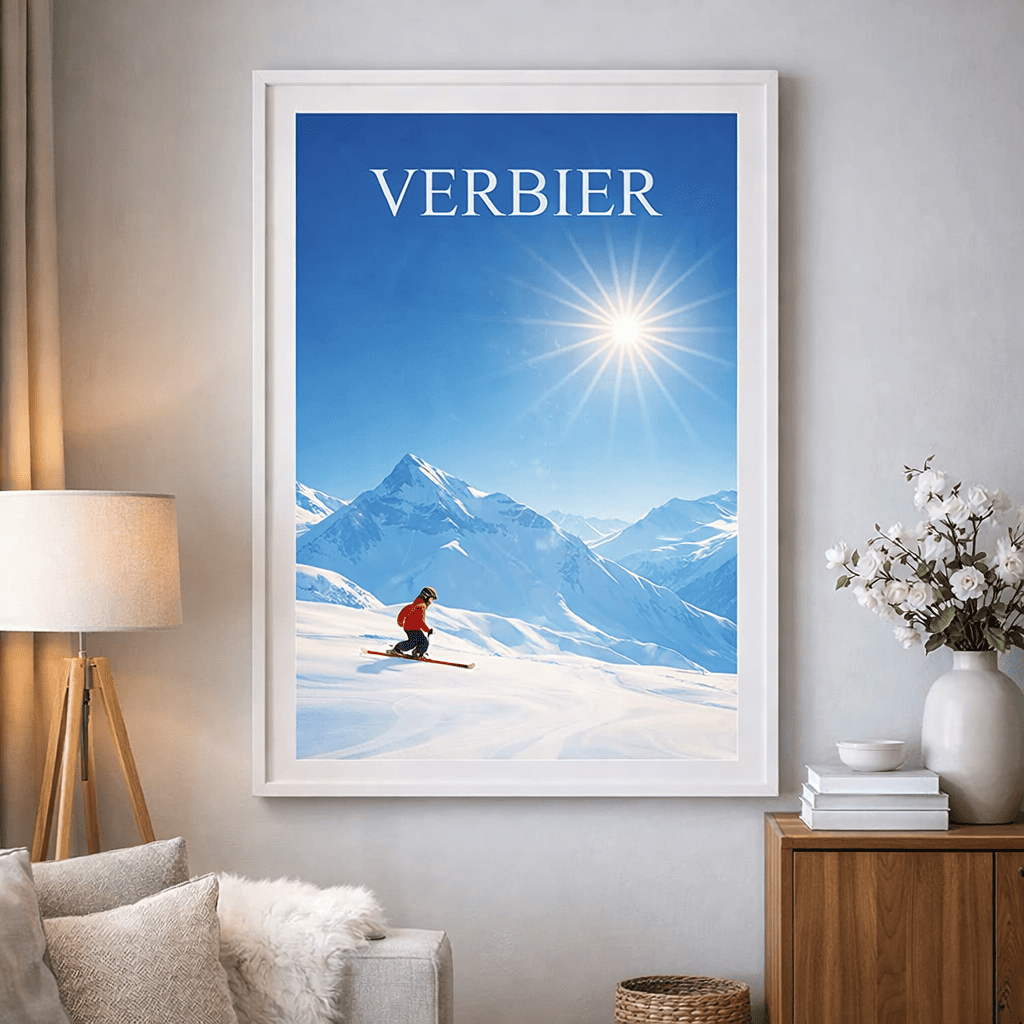 Verbier Ski Poster