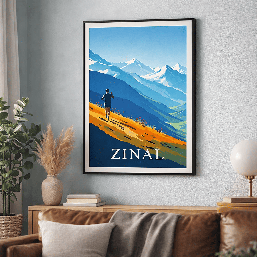 Affiche Zinal Vintage