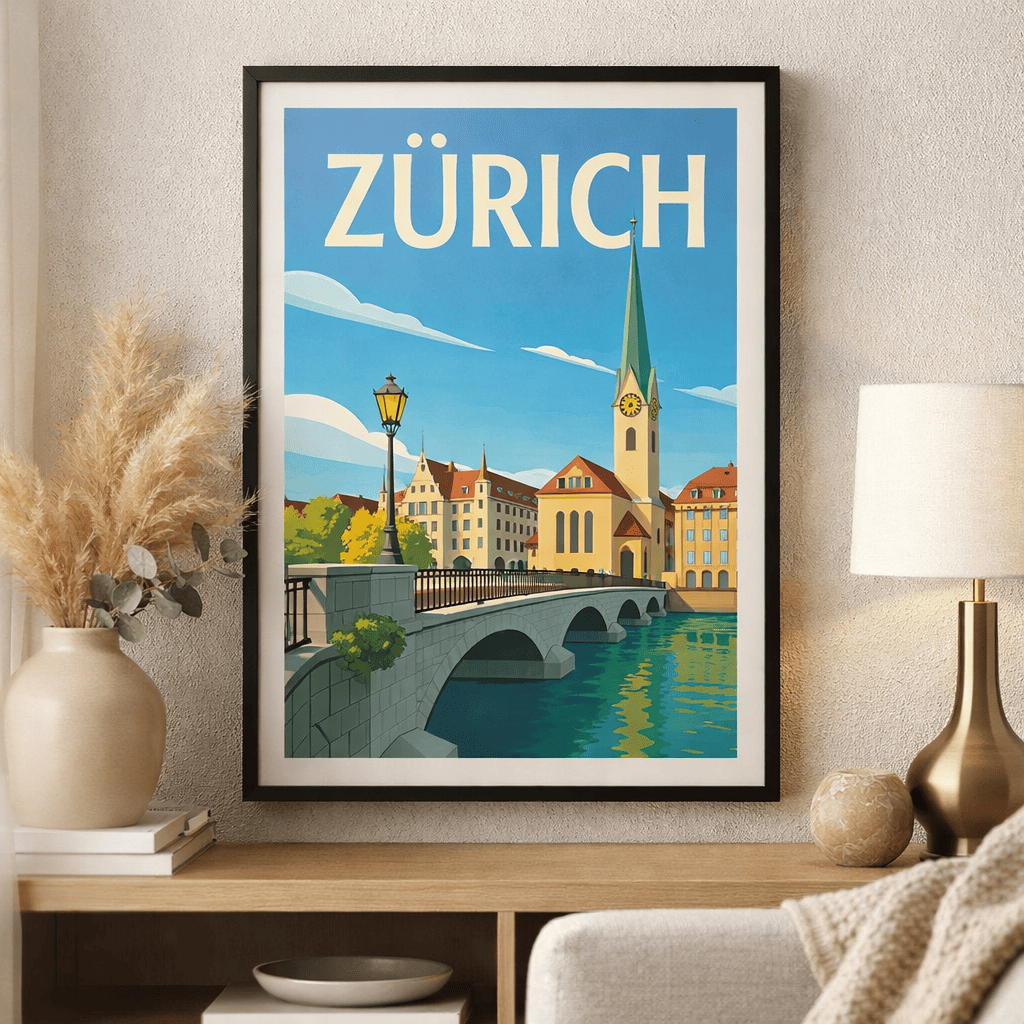 Affiche Zurich Ville