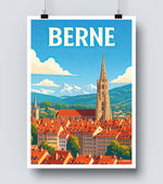Affiche Berne Ville Moderne