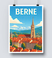 Affiche Berne Ville Moderne