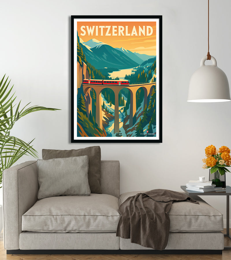 Poster Switzerland Vintage