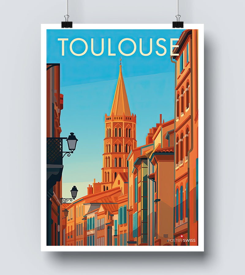 Affiche Toulouse Vintage
