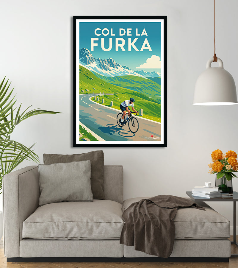 Poster Col De La Furka En Velo