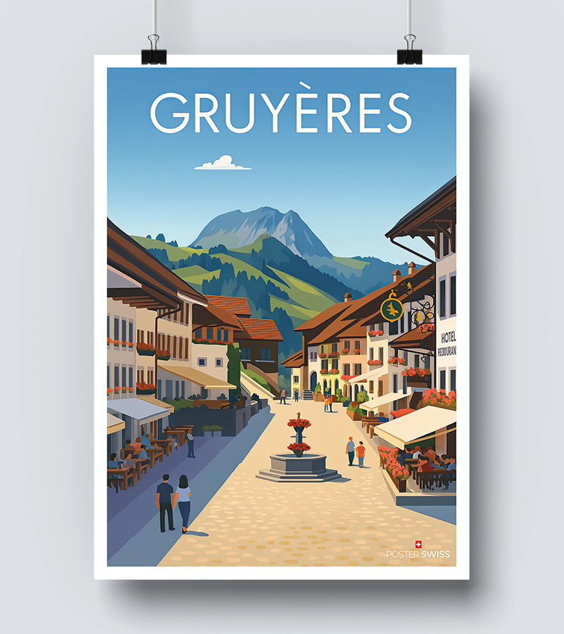 Affiche Centre Ville Gruyeres