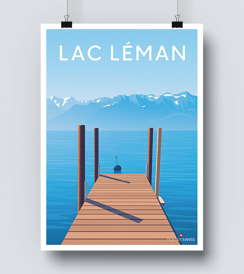 Affiche Ponton Du Lac Leman