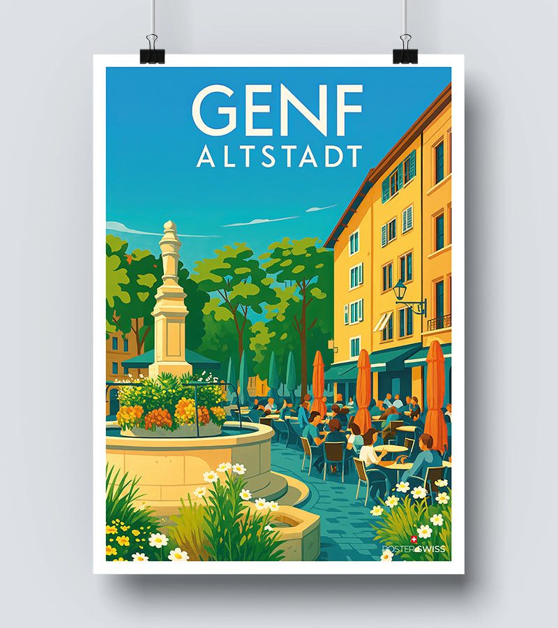 Affiche Genf Altstadt