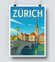 Affiche Zurich Ville