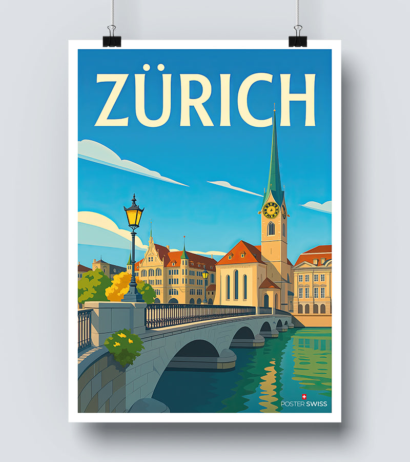 Affiche Zurich Ville