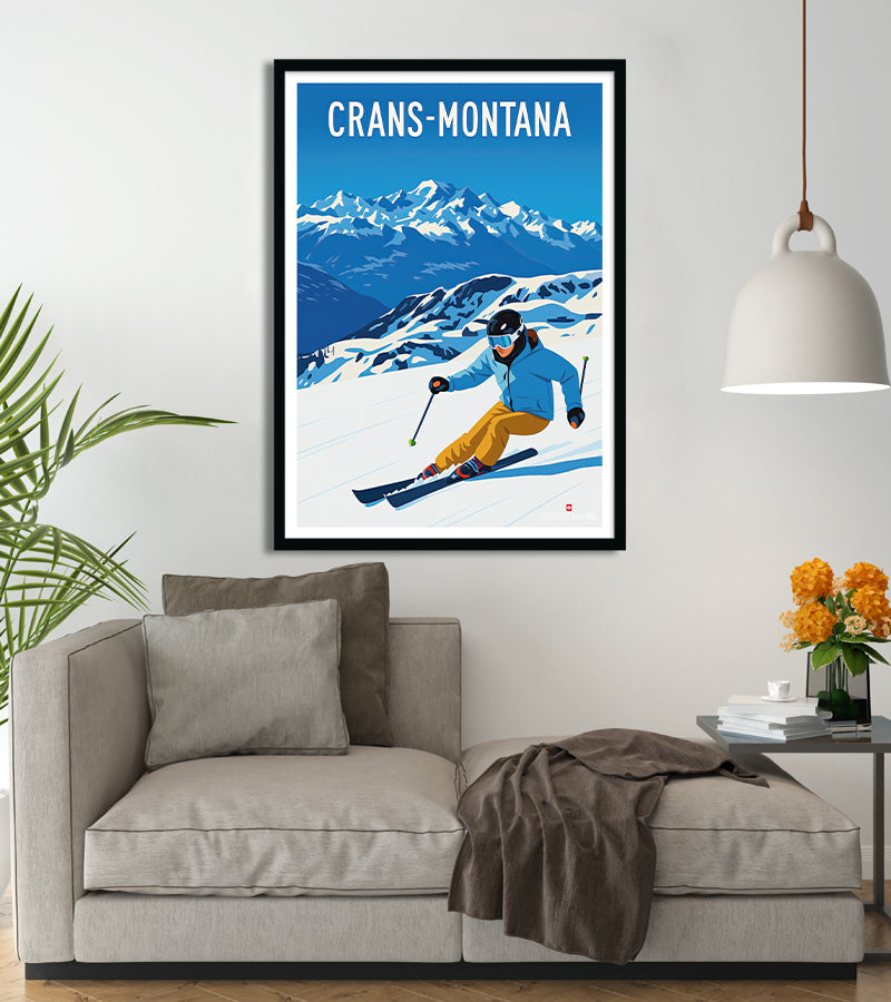 Poster Crans Montana Ski