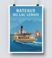 Affiche Bateaux Du Lac Leman