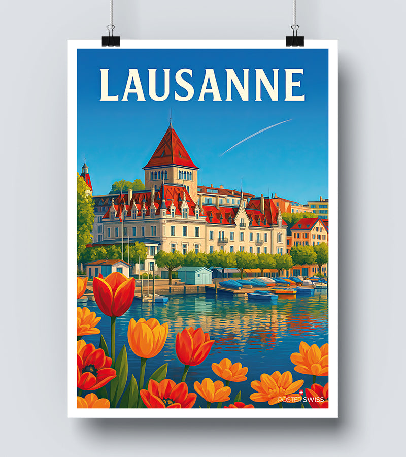 Affiche Lausanne Centre Ville