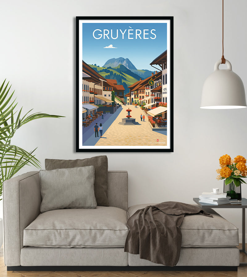 Poster Centre Ville Gruyeres