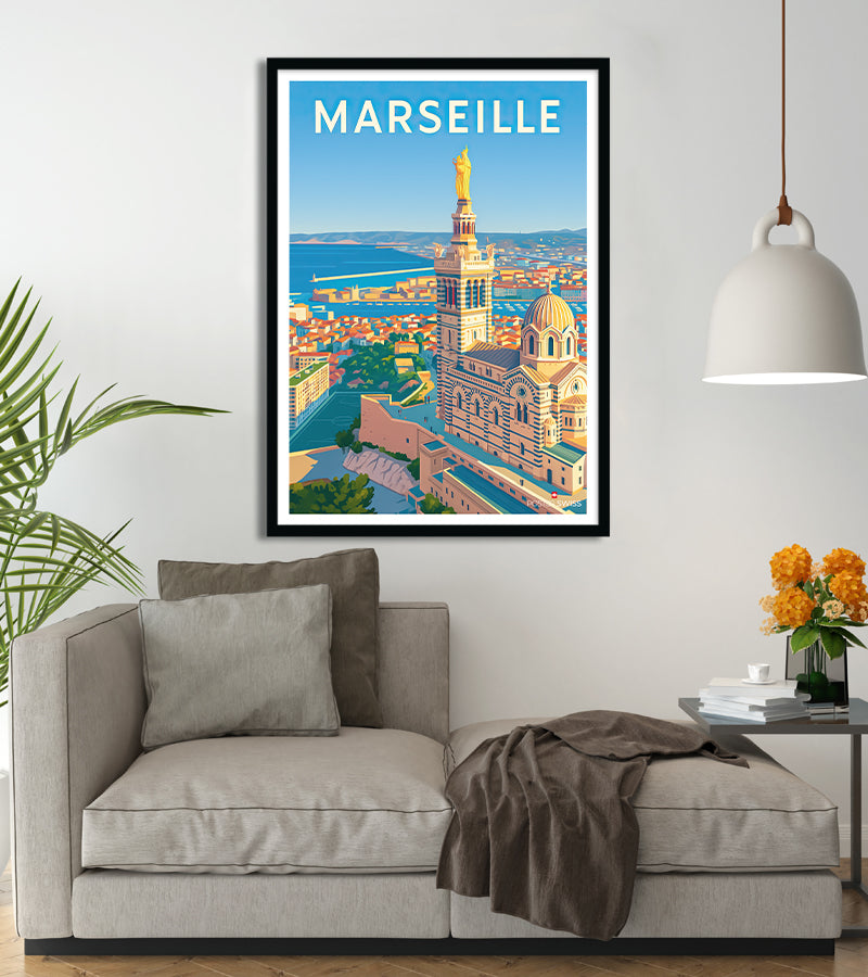 Poster Marseille Dame De La Garde