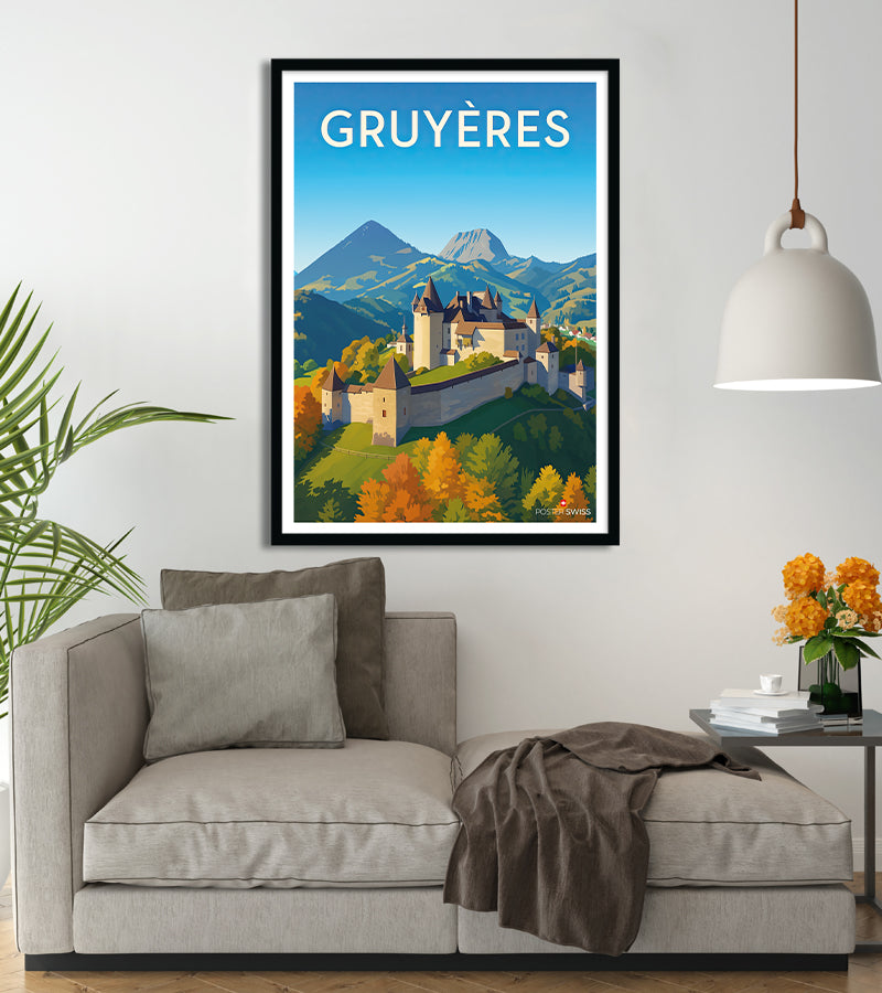 Poster Gruyeres Chateau