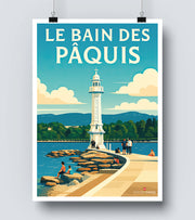 Affiche Le Bain Des Paquis Moderne