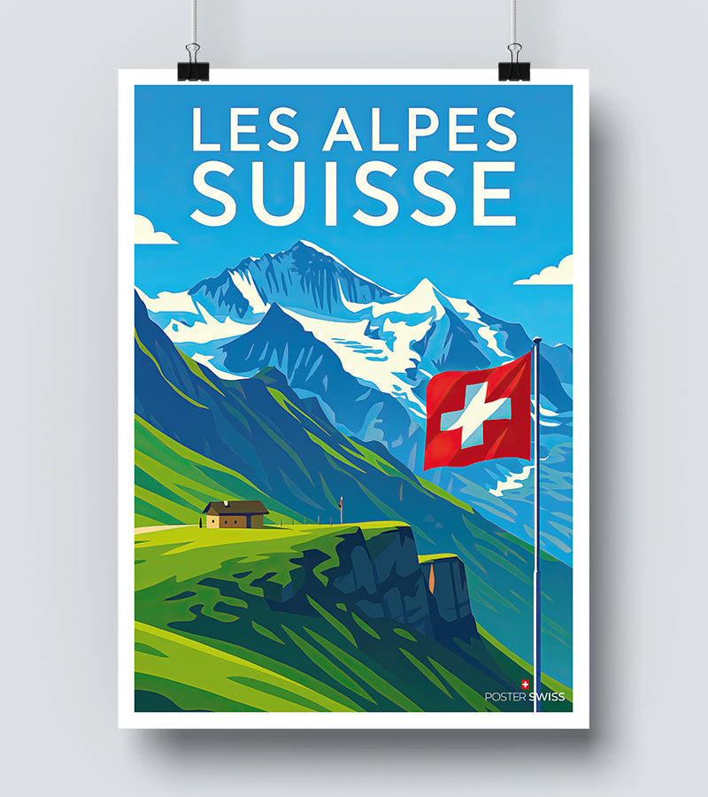 Affiche Les Alpes Suisse