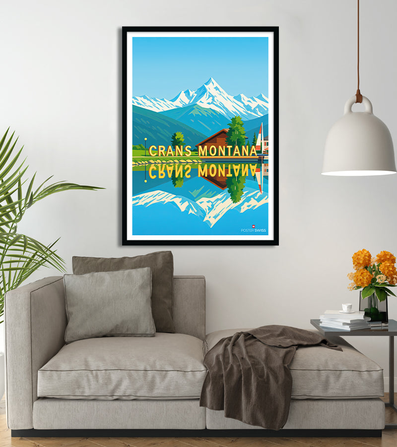 Poster Crans Montana Paysage