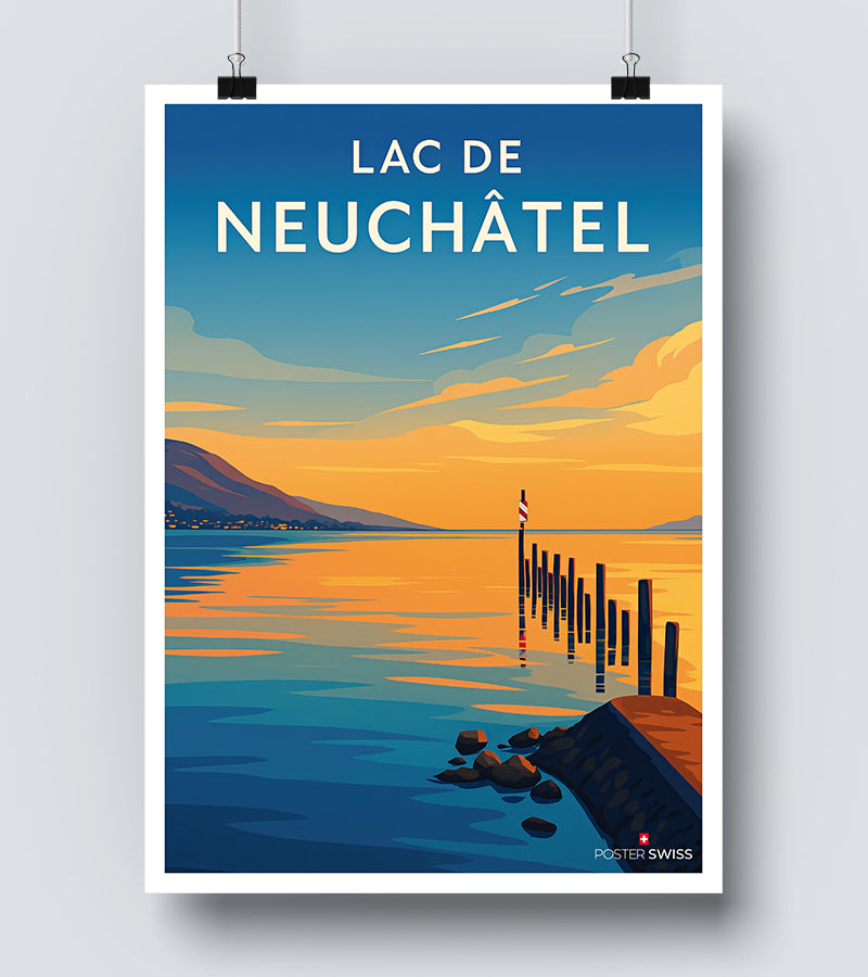Affiche Lac De Neuchatel