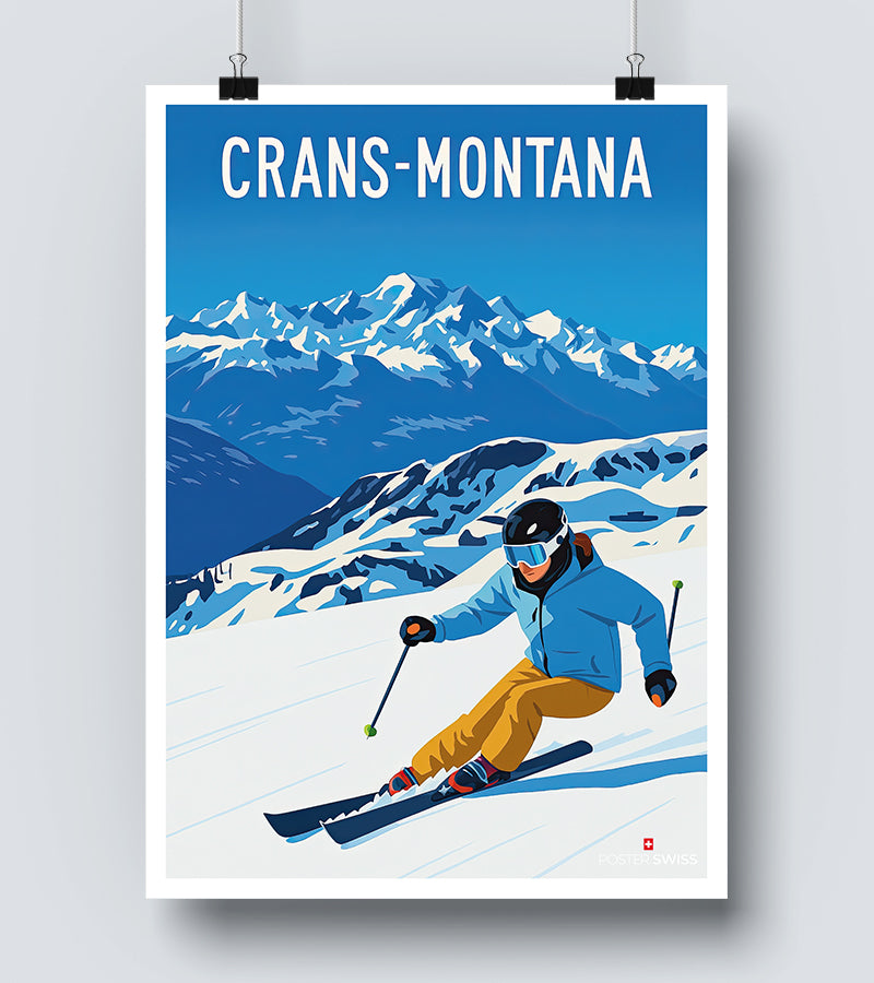 Affiche Crans Montana Ski