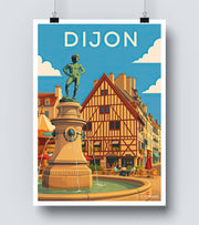 Affiche Dijon Centre Ville