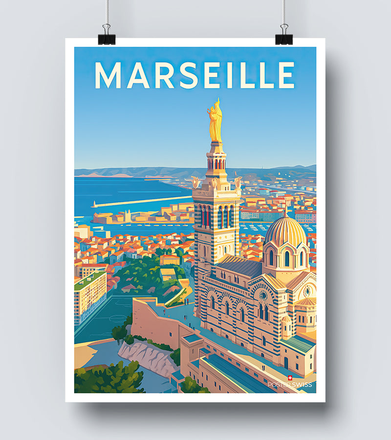 Affiche Marseille Dame De La Garde