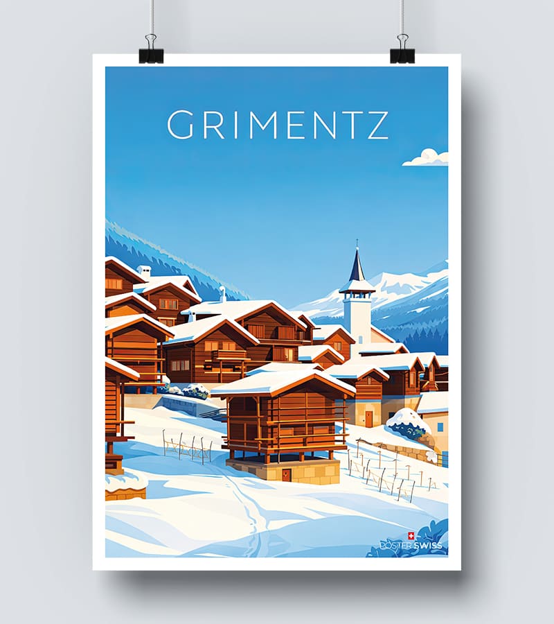 Vintage Grimentz-Poster