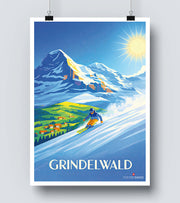 Affiche Grindelwald Ski