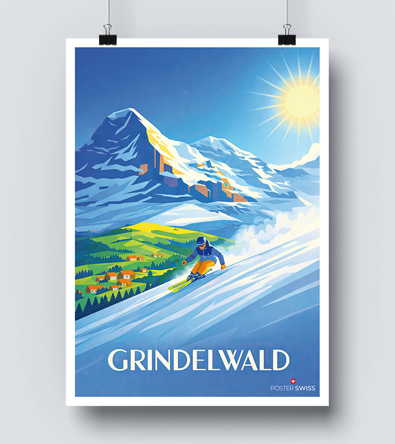 Affiche Grindelwald Ski
