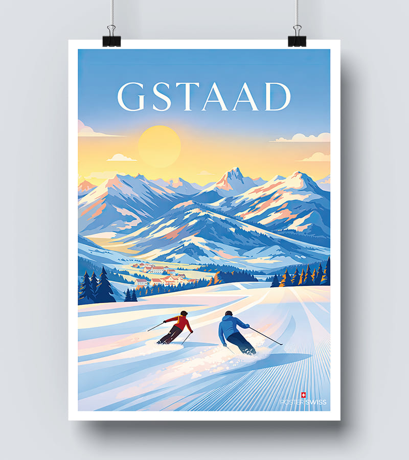 Affiche Gstaad ski