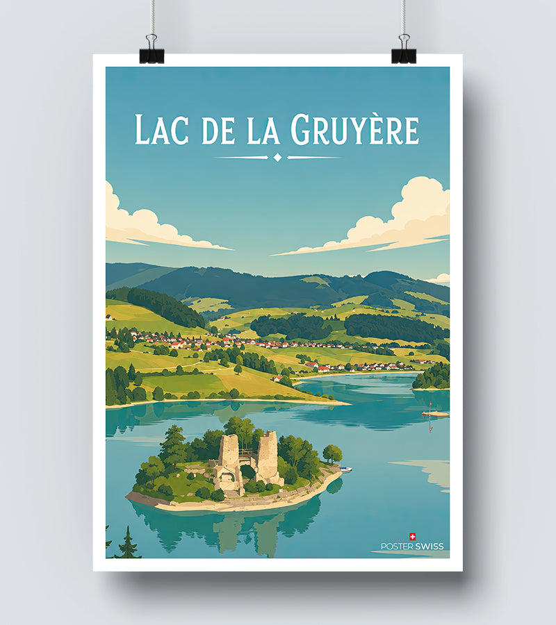 Affiche Lac de la Gruyère