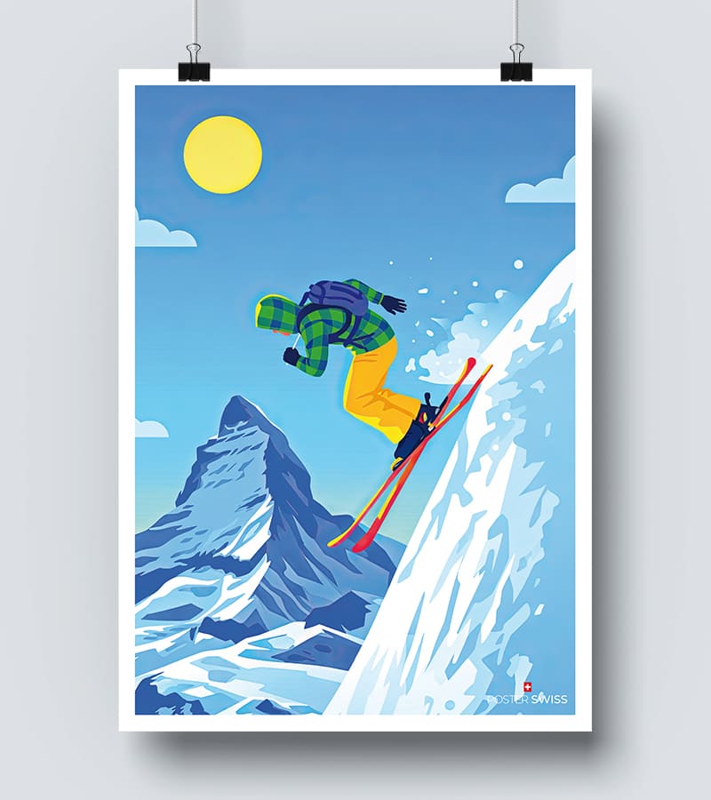 Affiche Ski en Suisse