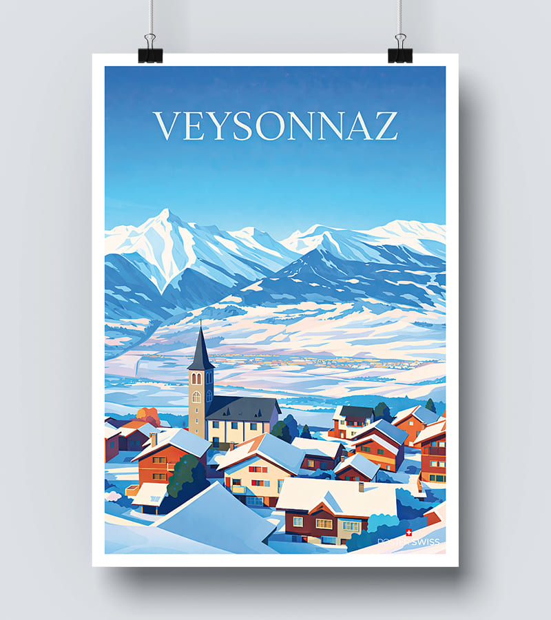 Affiche Veysonnaz Ski