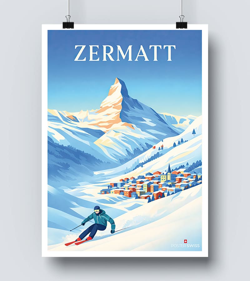 Affiche Zermatt Ski