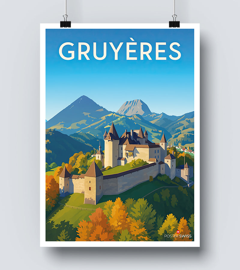 Affiche Gruyeres Chateau