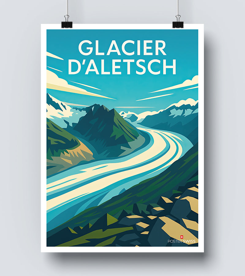 Affiche Glacier D Aletsch